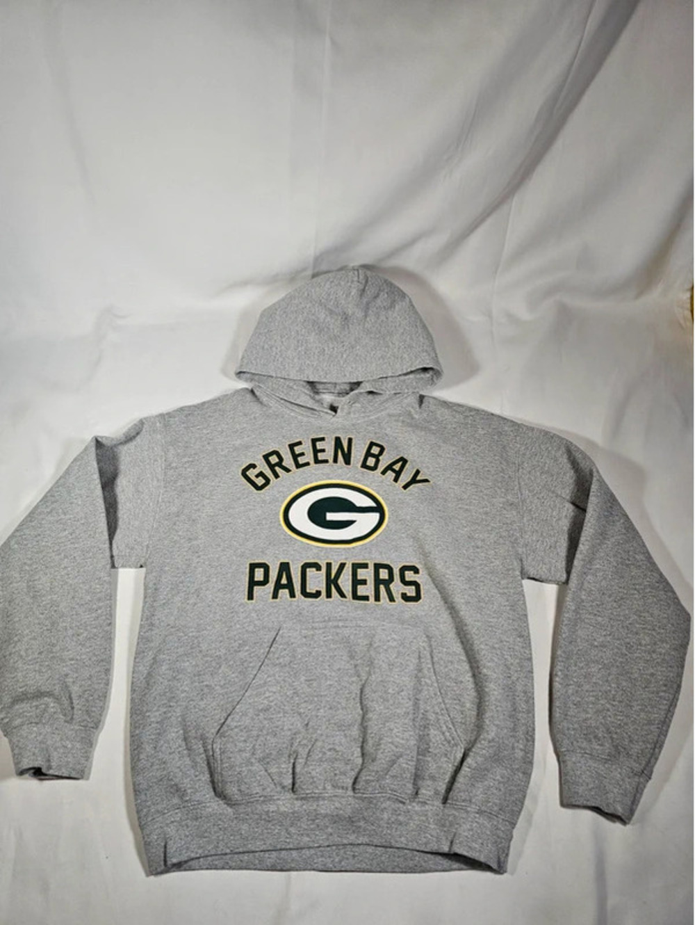NFL Team Apparel Green Bay Packers men's heather gray pullover hoodie size M